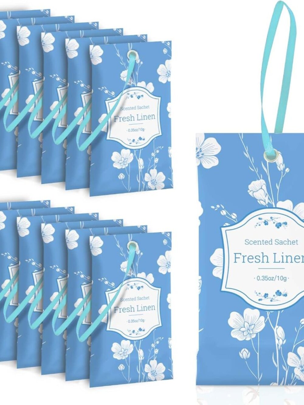 Scented Sachets for Drawer and Closet, Fresh Linen Scent 14 Pack